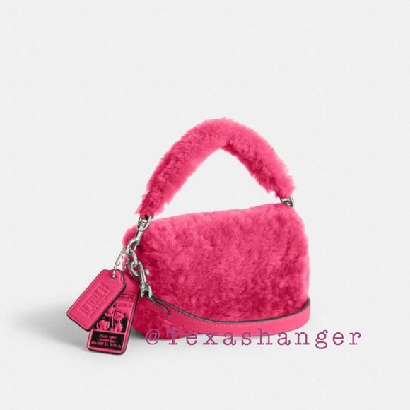 NWT Coach Tabby 12 Lil Nas X Edition Shoulder Bag Silver/Bright Fushia - Picture 4 of 16